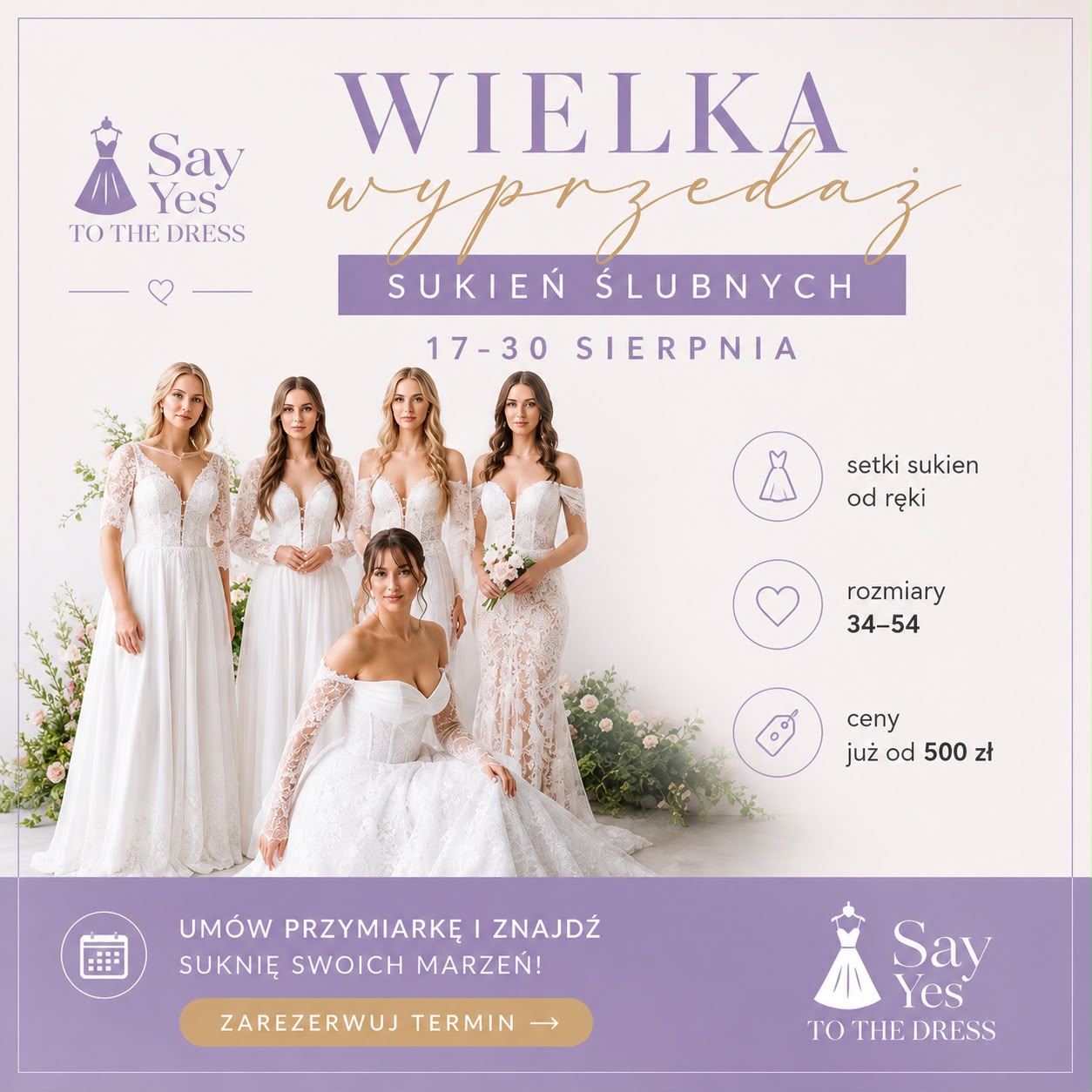 Wielka wyprzedaż sukien ślubnych