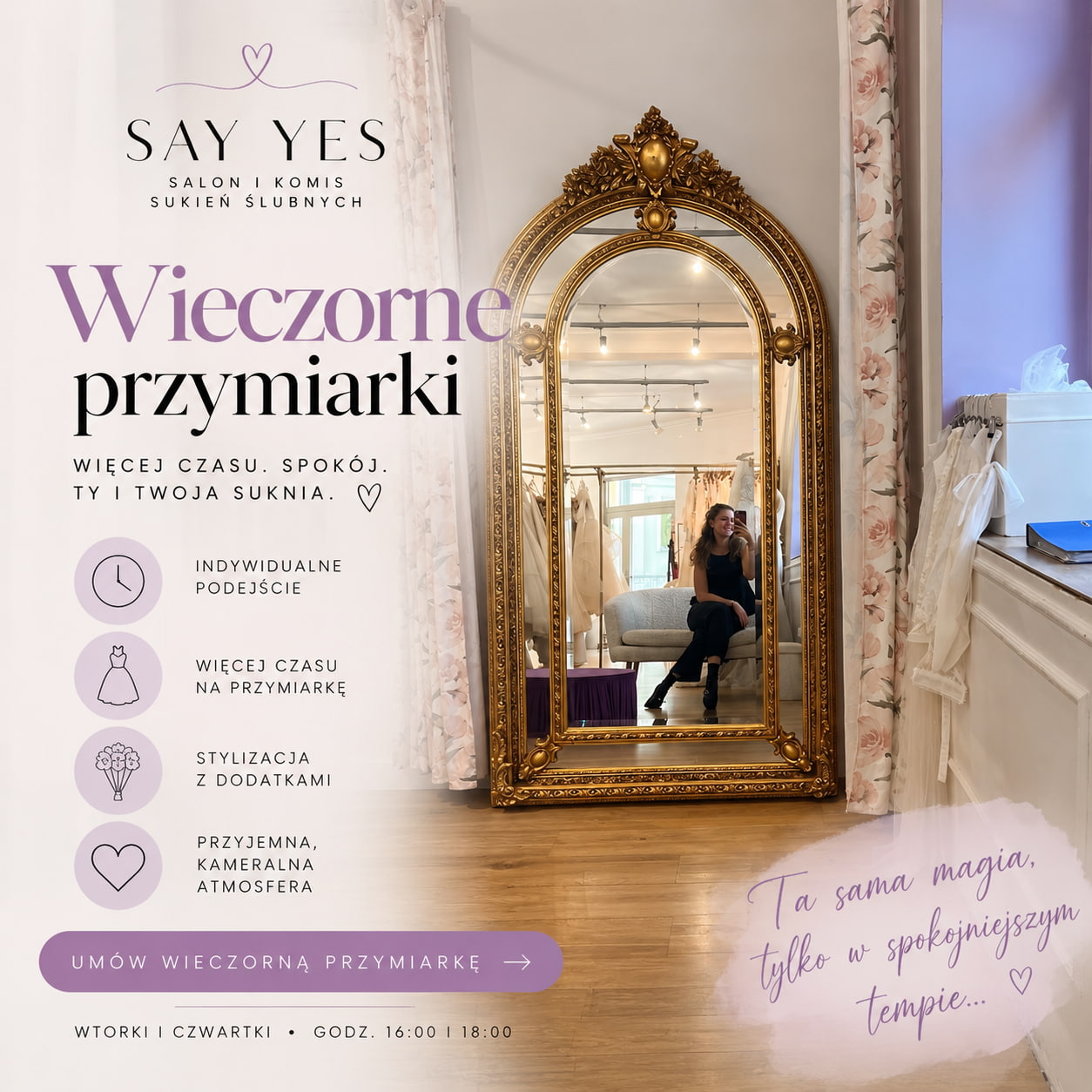 Wieczorne przymiarki w salonie Say Yes
